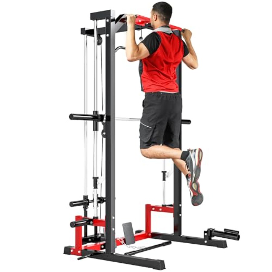 Squat Rack Power - Jaula de potencia multifunción con máquina