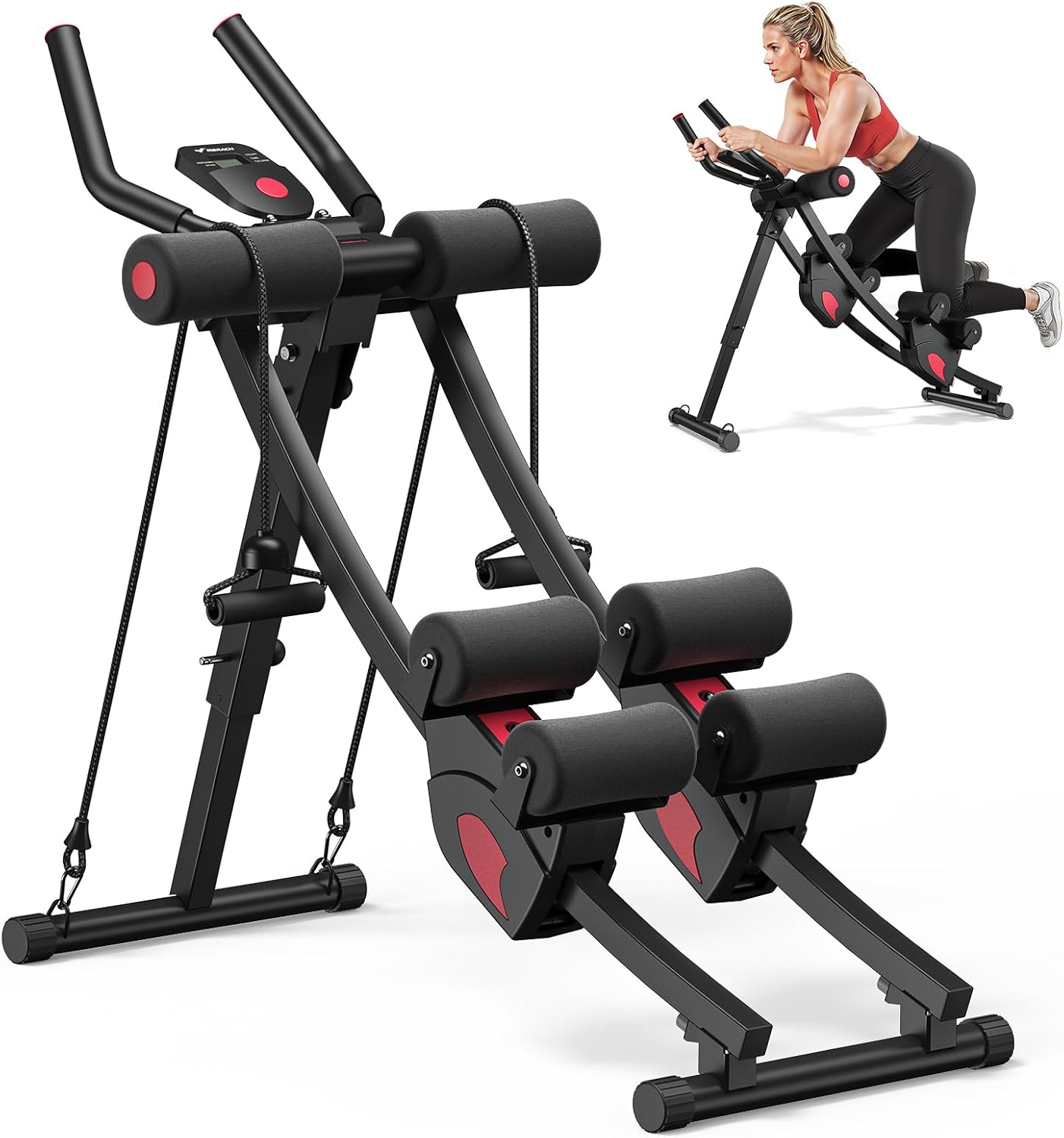 Home Gym Foldable - Gimnasio en Casa, Acero Resistente, Negro,