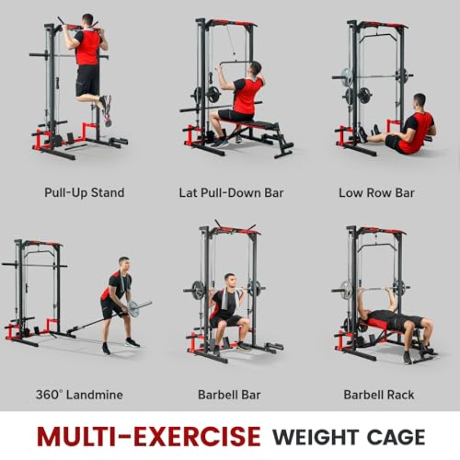 Jaula de potencia multifunción - Squat Rack Power reseña y precio