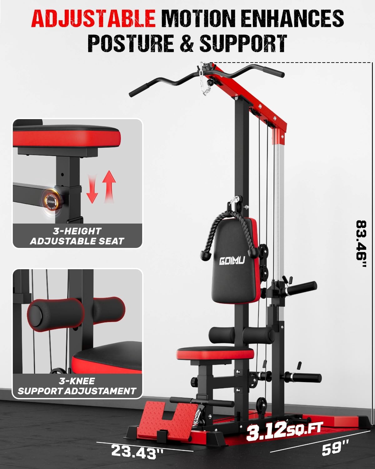 Máquina de Poleas 3 en 1 para  - Home Gym Lat Pulldown reseña y precio