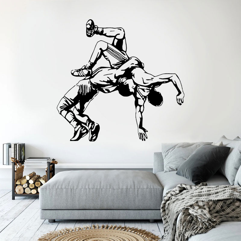 Calcomanías de pared de lucha  - Home Gym Furniture reseña y precio