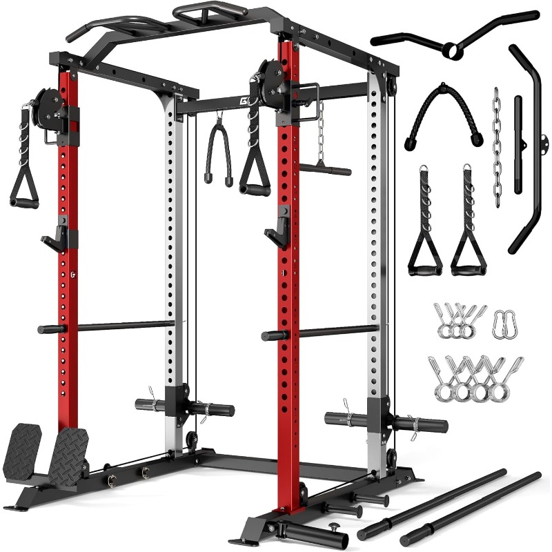 Jaula de potencia DP01, rack d - Squat Rack Power reseña y precio