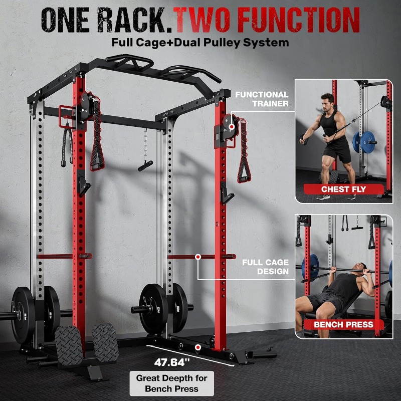 Jaula de potencia DP01, rack d - Squat Rack Power reseña y precio
