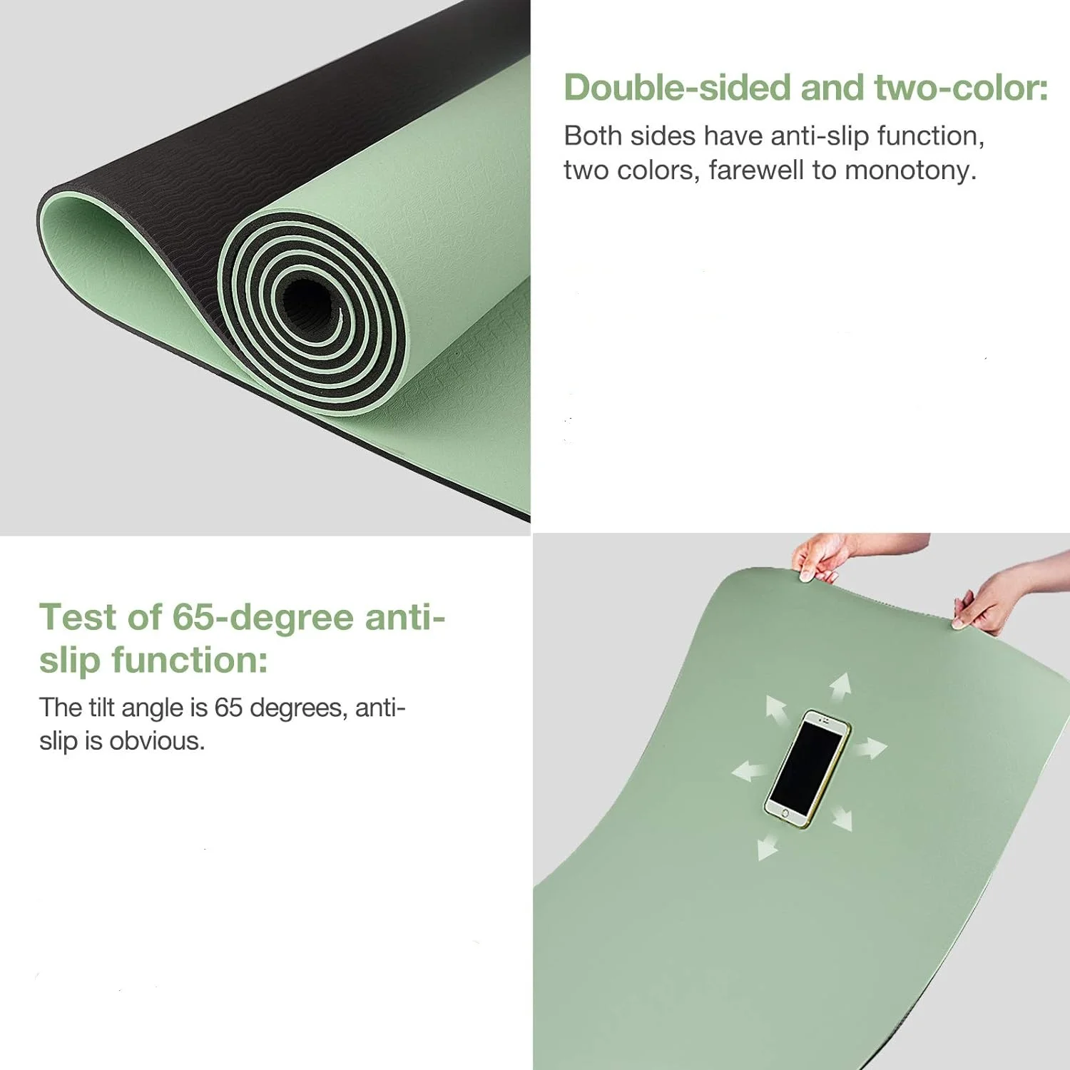 La estera de yoga TPE es ecoló - Gymnastics Mat Thick reseña y precio