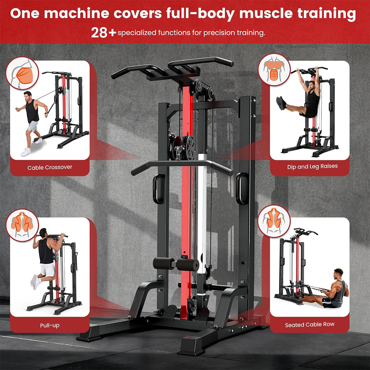 Máquina de Gimnasio Pooboo par - Home Gym Lat Pulldown reseña y precio