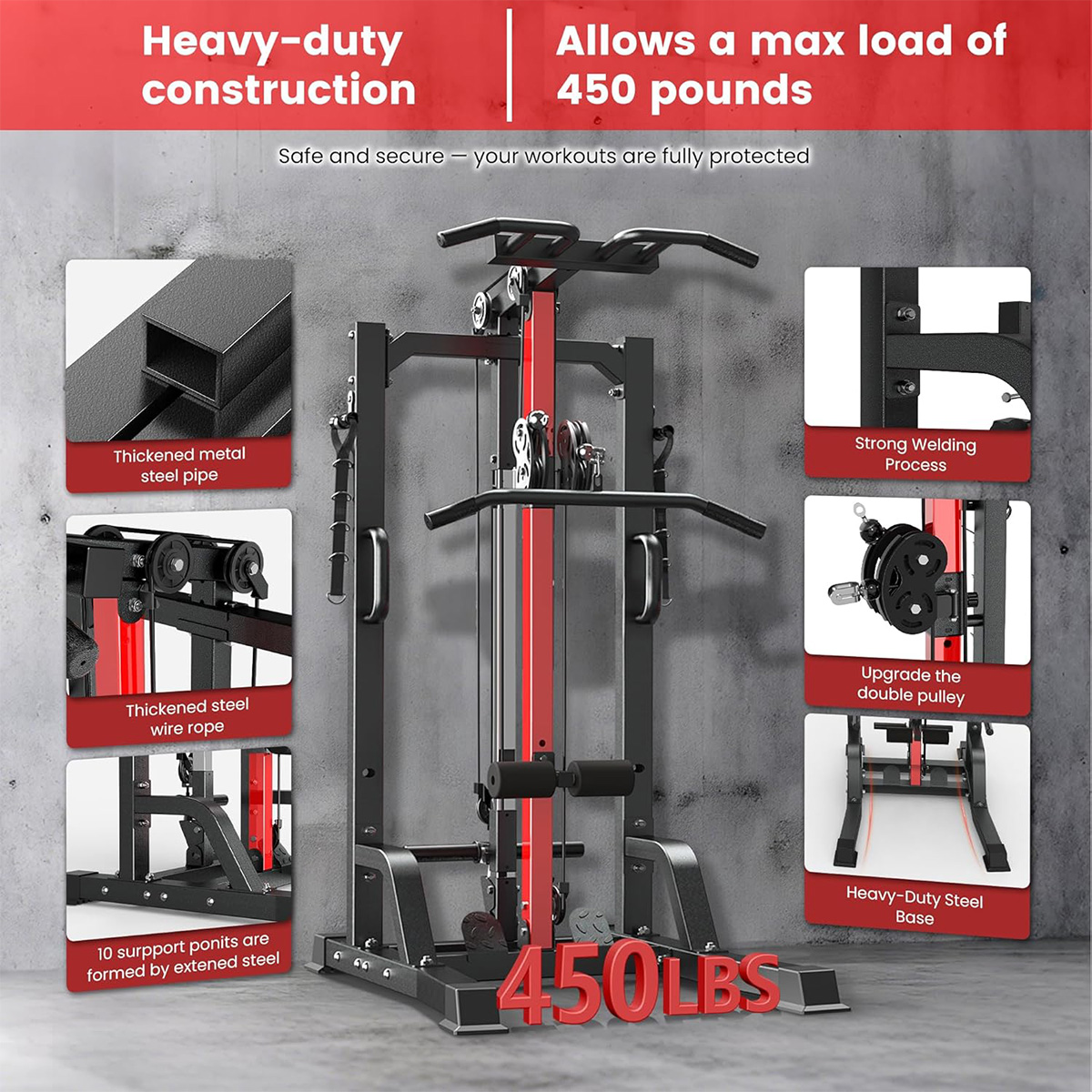 Máquina de Gimnasio Pooboo par - Home Gym Lat Pulldown reseña y precio