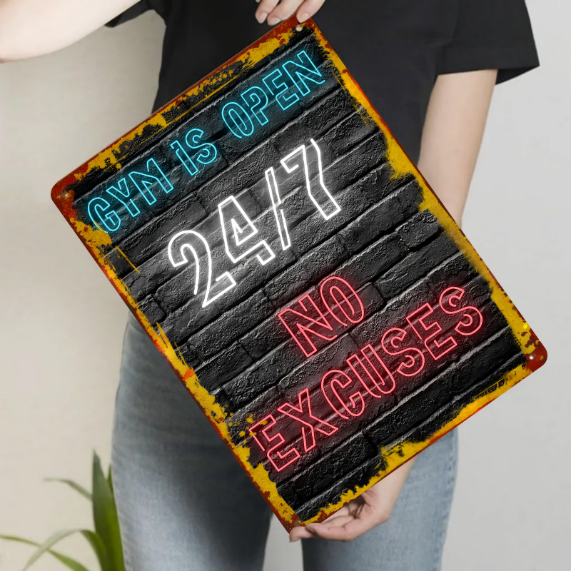 Gimnasio 24 7 efecto neón abie - Home Gym Quotes reseña y precio