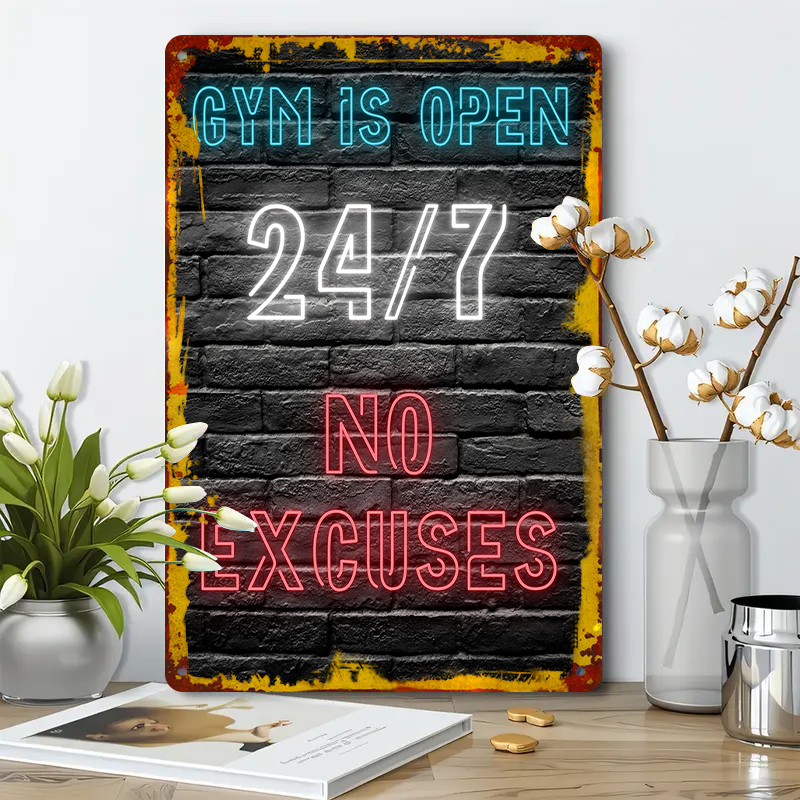 Gimnasio 24 7 efecto neón abie - Home Gym Quotes reseña y precio