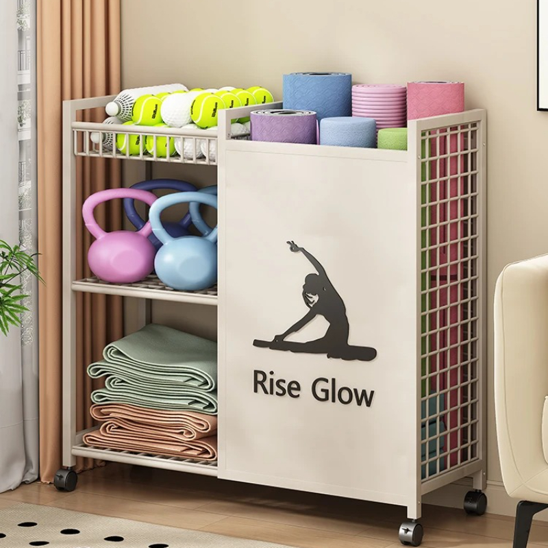Carro de ejercicios móvil con  - Home Gym Yoga Storage reseña y precio