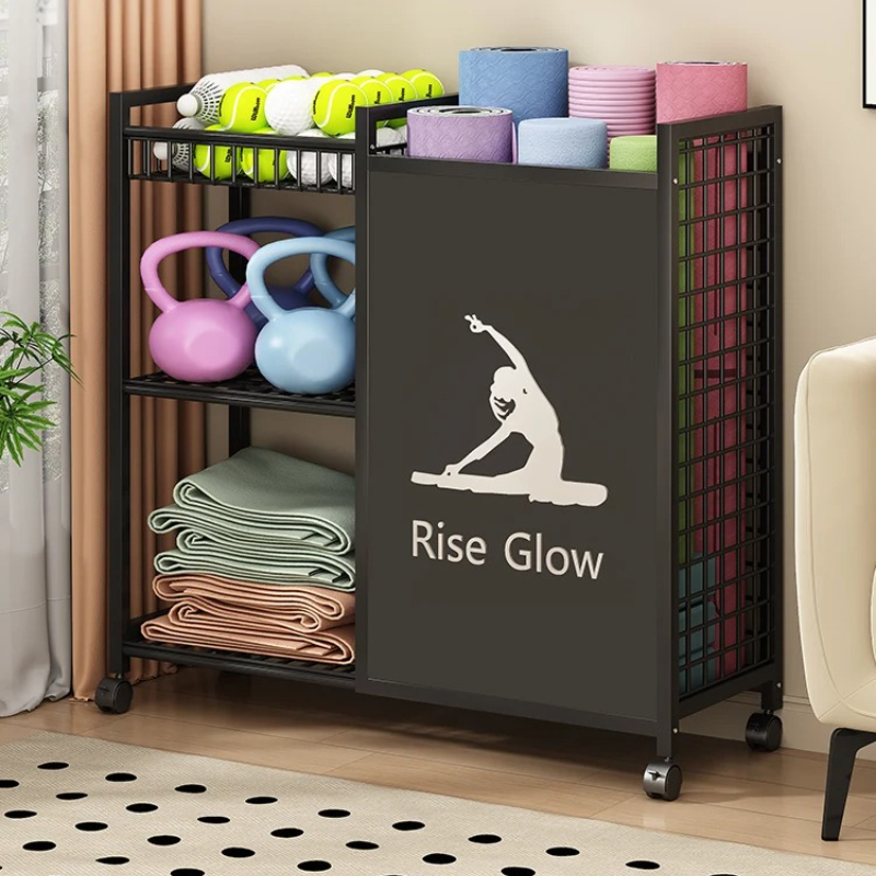 Carro de ejercicios móvil con  - Home Gym Yoga Storage reseña y precio