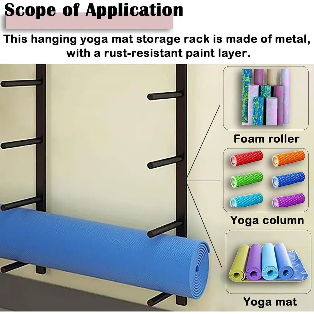 Soporte Metálico de Pared para - Home Gym Yoga Storage reseña y precio