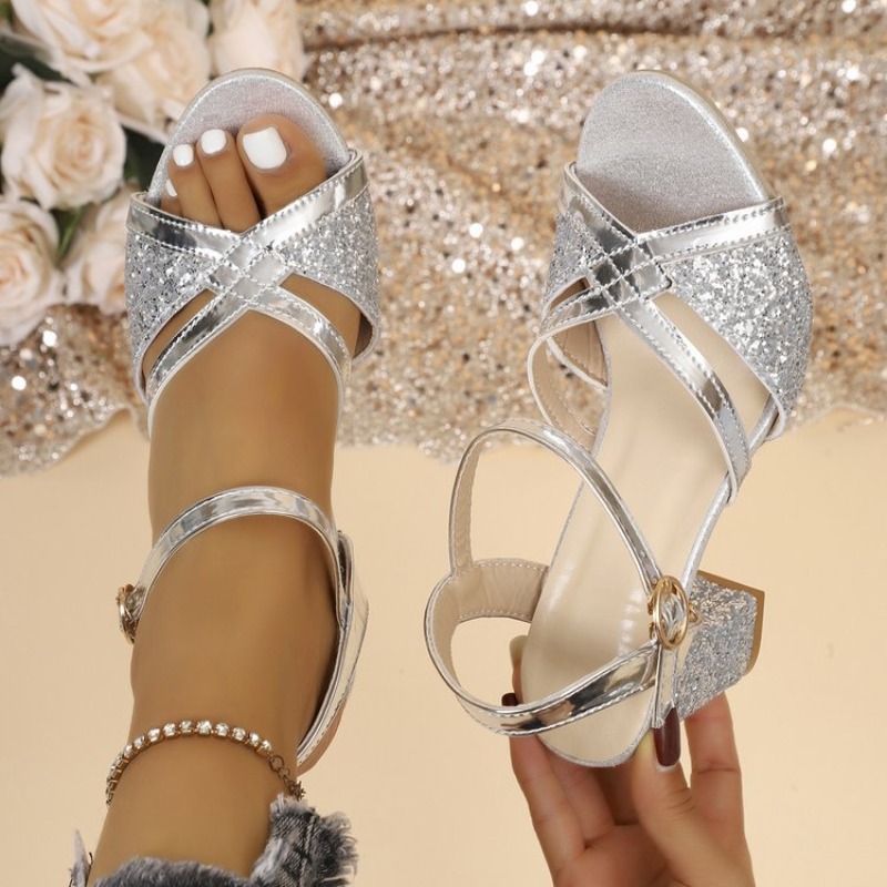 Sandalias de tacón de bloque p - Ankle Strap Attachment reseña y precio