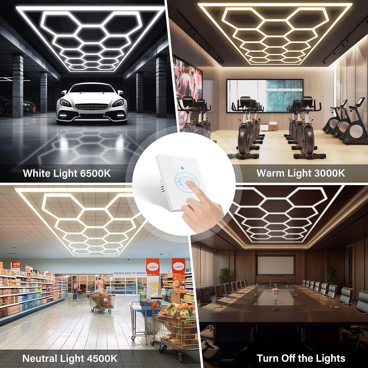 Lámpara LED hexagonal para gar - Home Gym Youtube reseña y precio