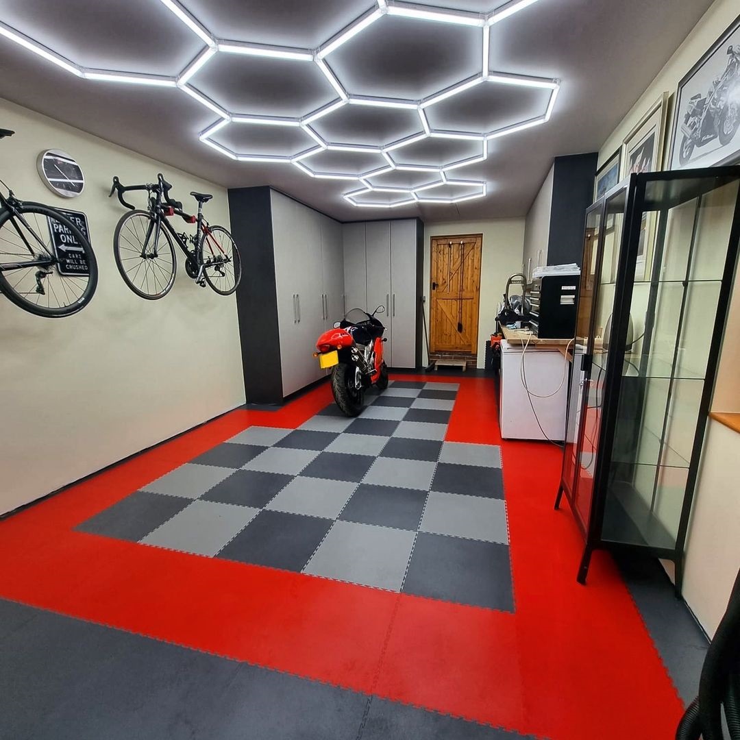 Luz Hexagonal para garaje, 110 - Home Gym Youtube reseña y precio