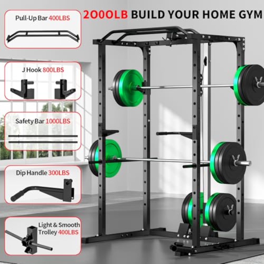 Rack de potencia para gimnasio - Squat Rack Power reseña y precio