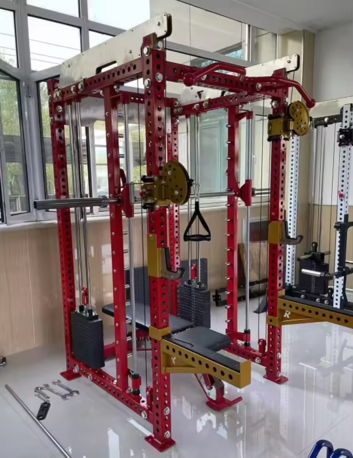 Máquina de Gimnasio Multifunci - Squat Rack Power reseña y precio