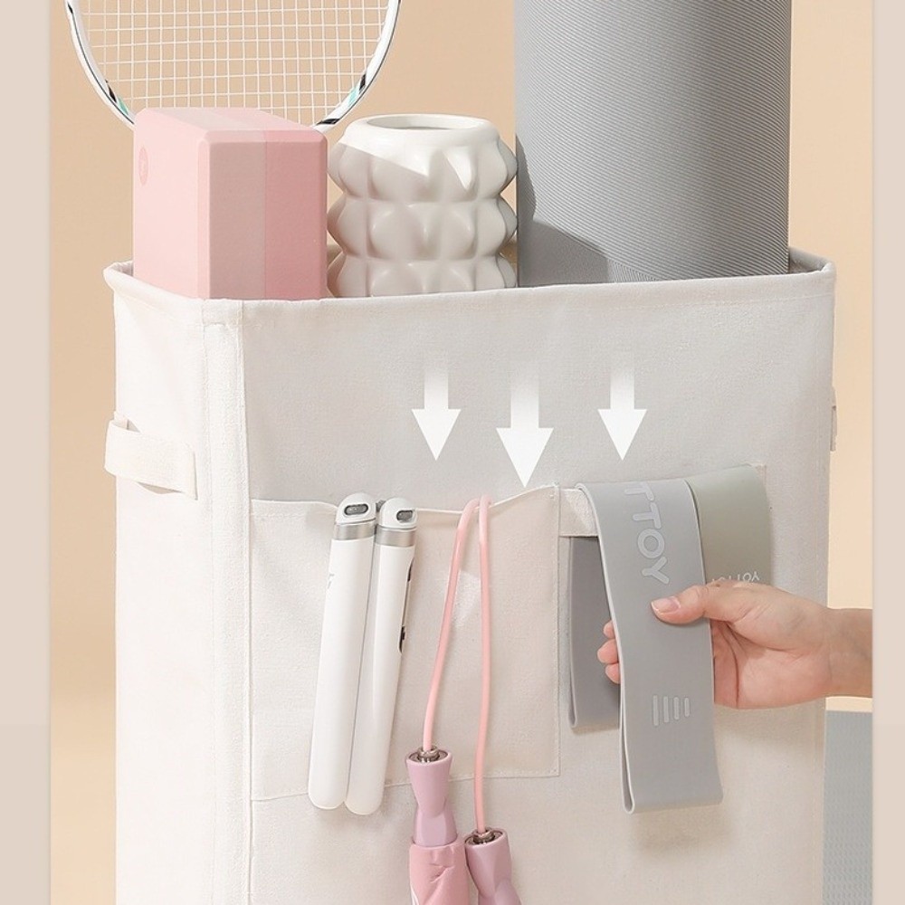Cestas de almacenamiento plega - Home Gym Yoga Storage reseña y precio
