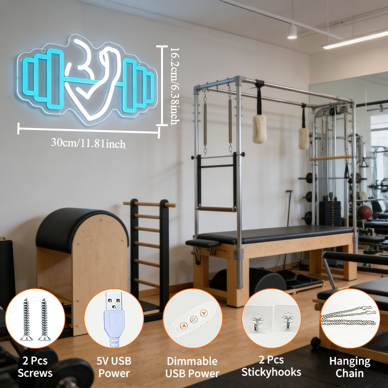 Letrero LED de Neón con Diseño - Home Gym Quotes reseña y precio