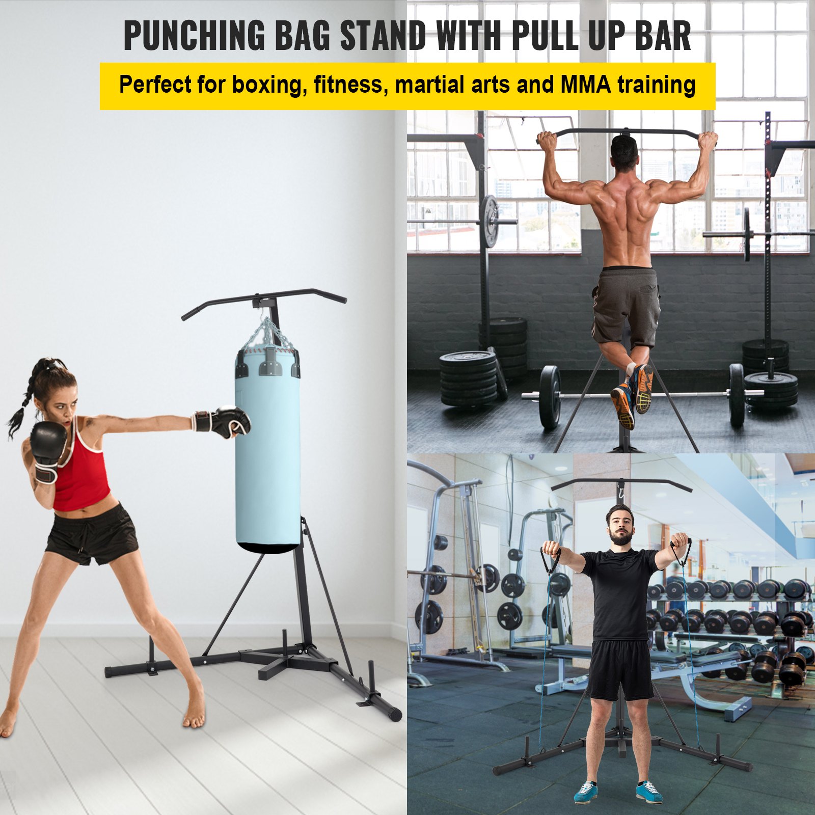Soporte de boxeo con base pesa - Home Gym Youtube reseña y precio