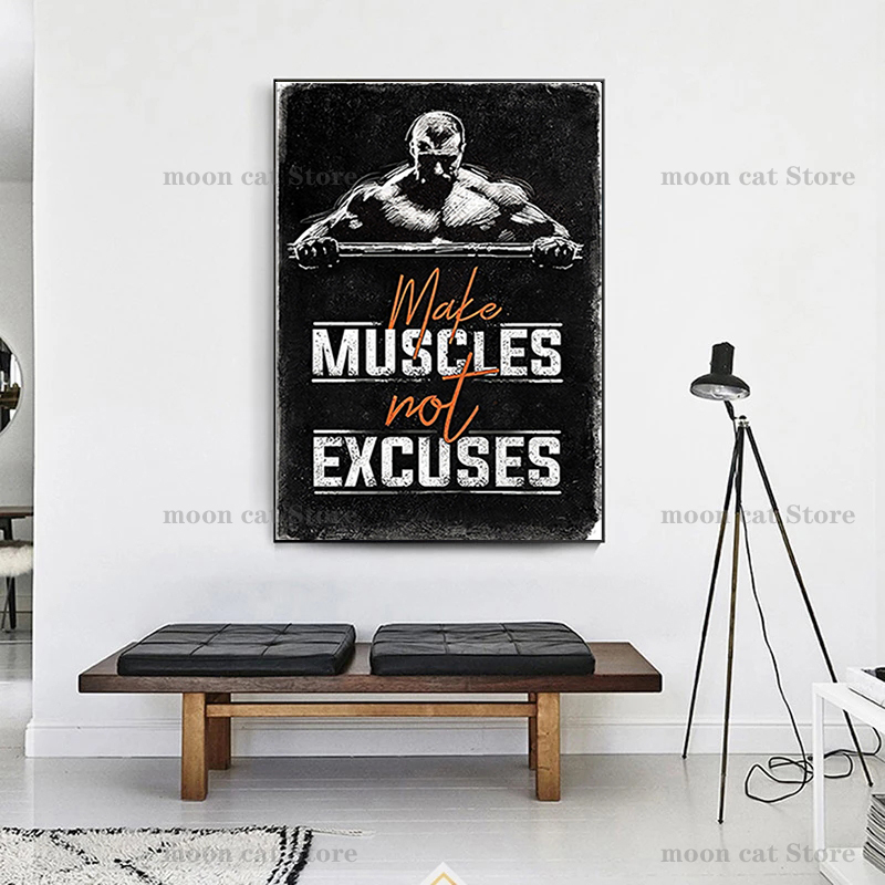 Póster deportivo de Fitness pa - Home Gym Quotes reseña y precio