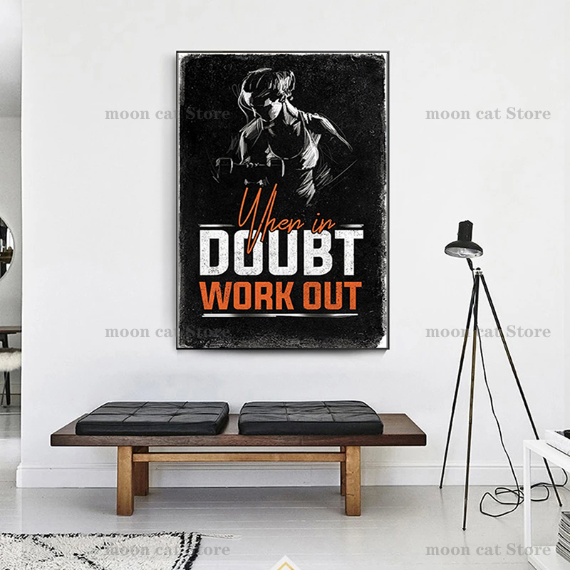 Póster deportivo de Fitness pa - Home Gym Quotes reseña y precio