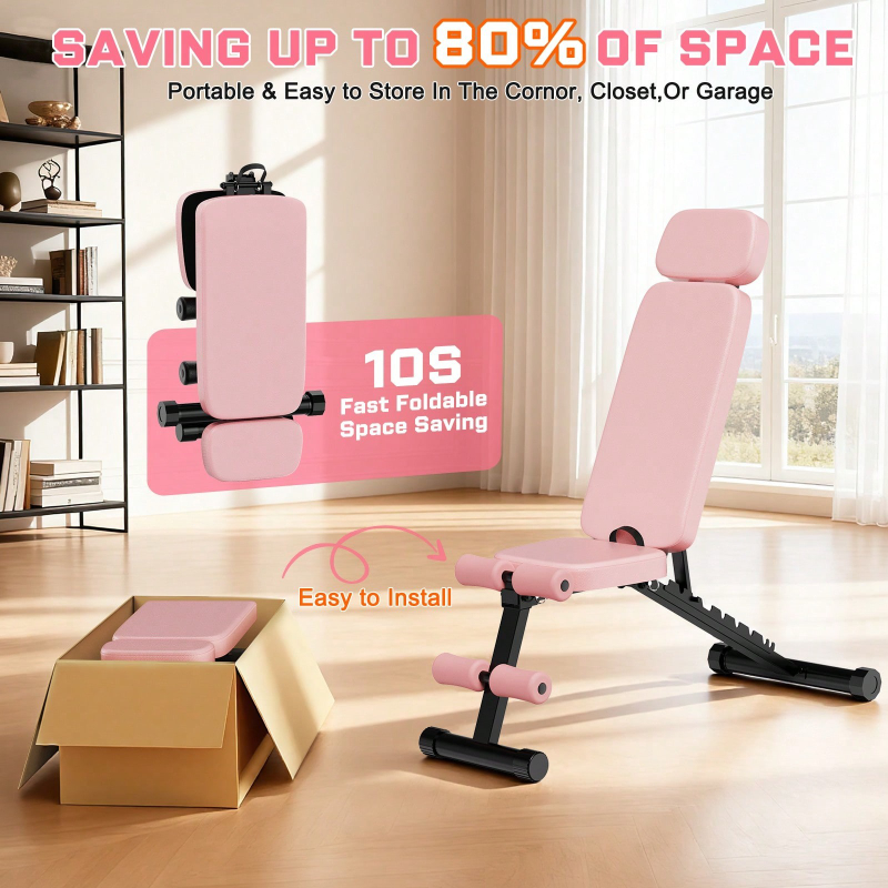 Banco de Pesas Ajustable de 9  - Home Gym Foldable reseña y precio