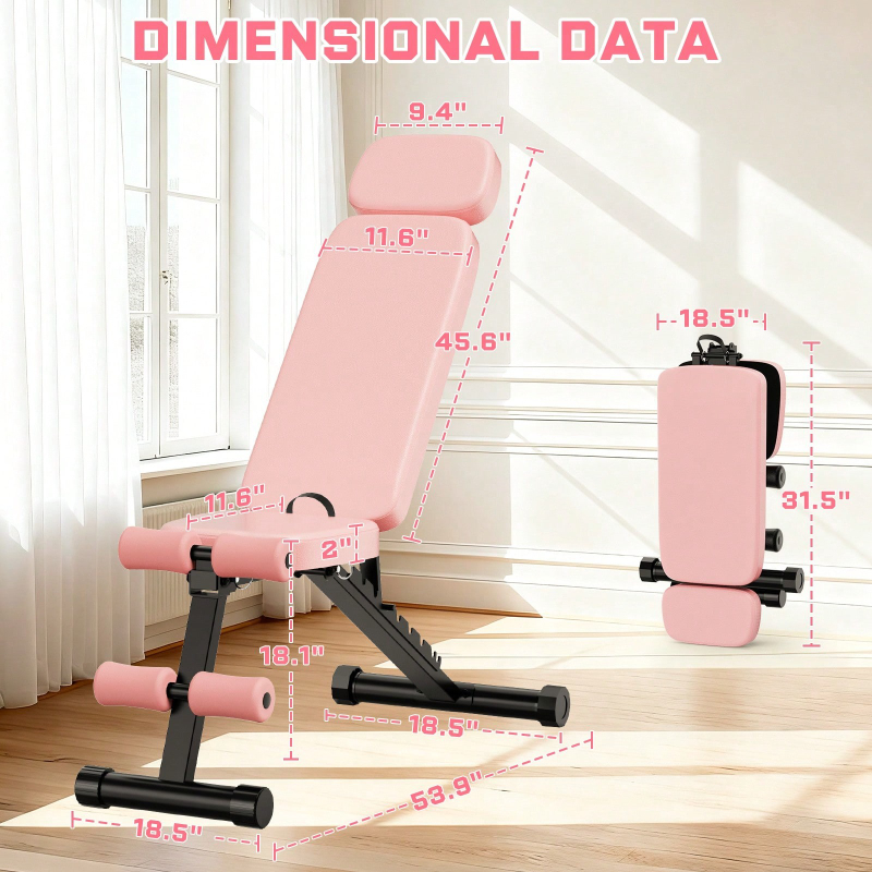 Banco de Pesas Ajustable de 9  - Home Gym Foldable reseña y precio